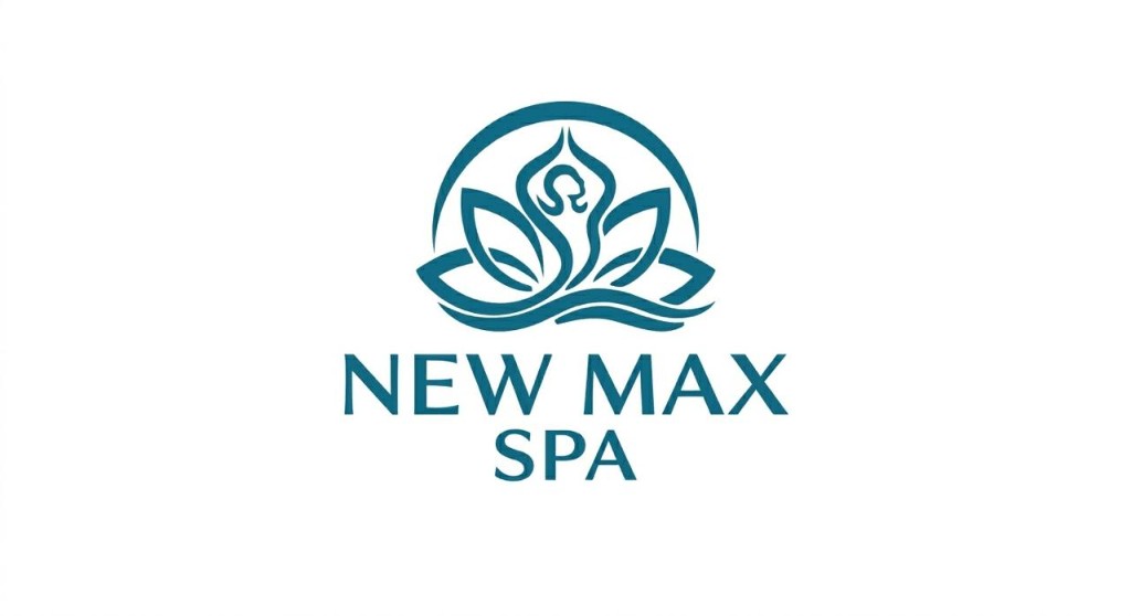 New Max Spa logo — lotus wellness mark